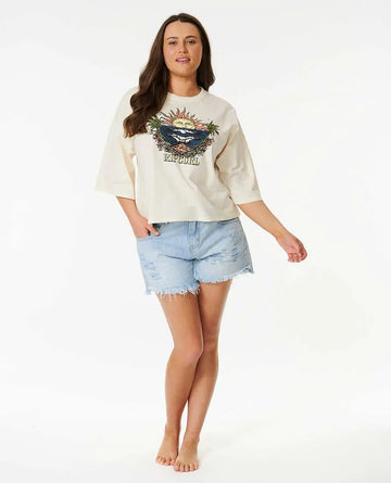 Shore Break Heritage Crop Tee