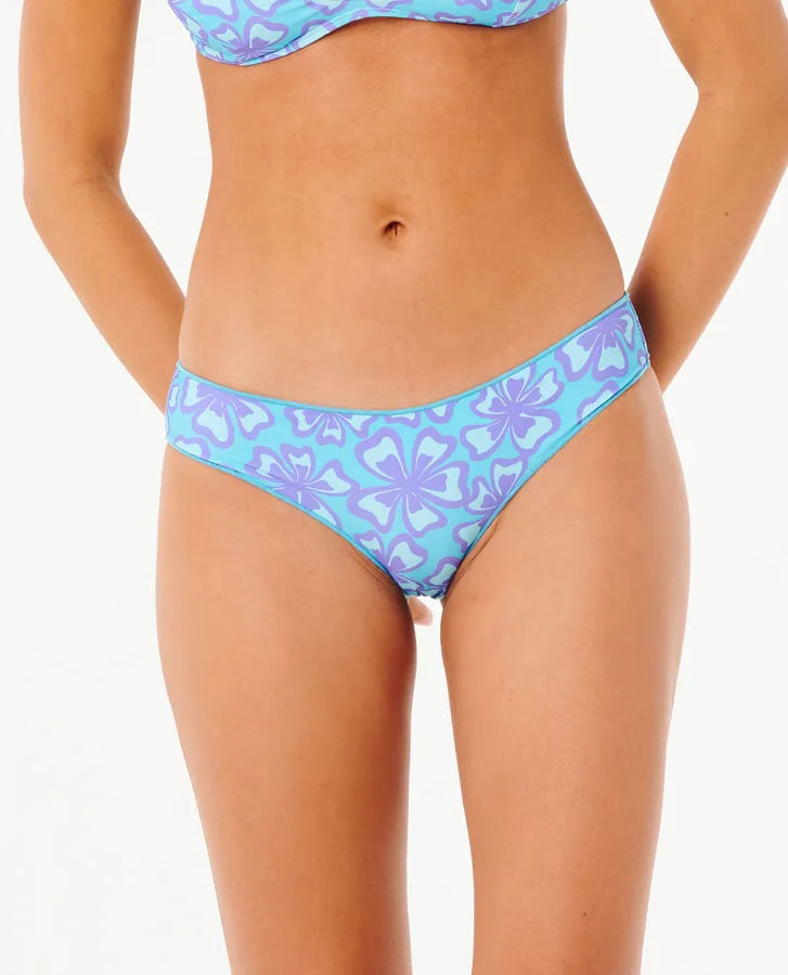 Rip Curl Neon Isles cheeky hipster bikini bottom blue