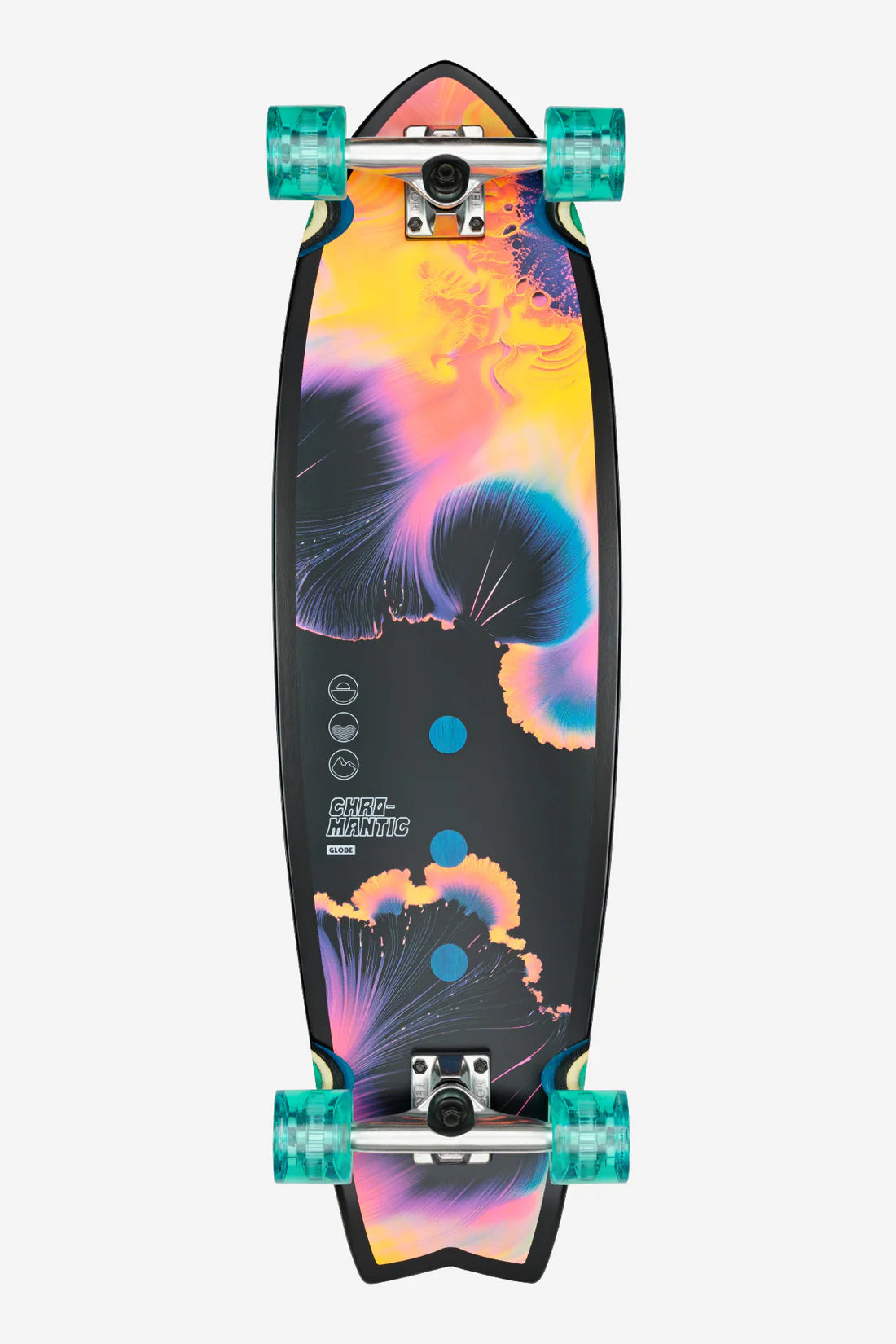 Globe Chromantic 33 inch cruiser skateboard Maitrus swallow tail
