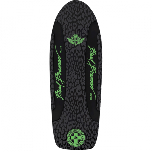 B.L. LTD Bowman skateboard deck 10.75 inch black gray green limited edition