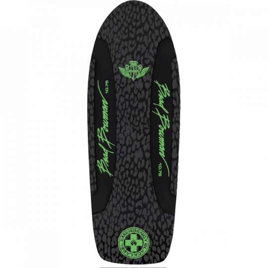 B.L. LTD Bowman skateboard deck 10.75 inch black gray green limited edition