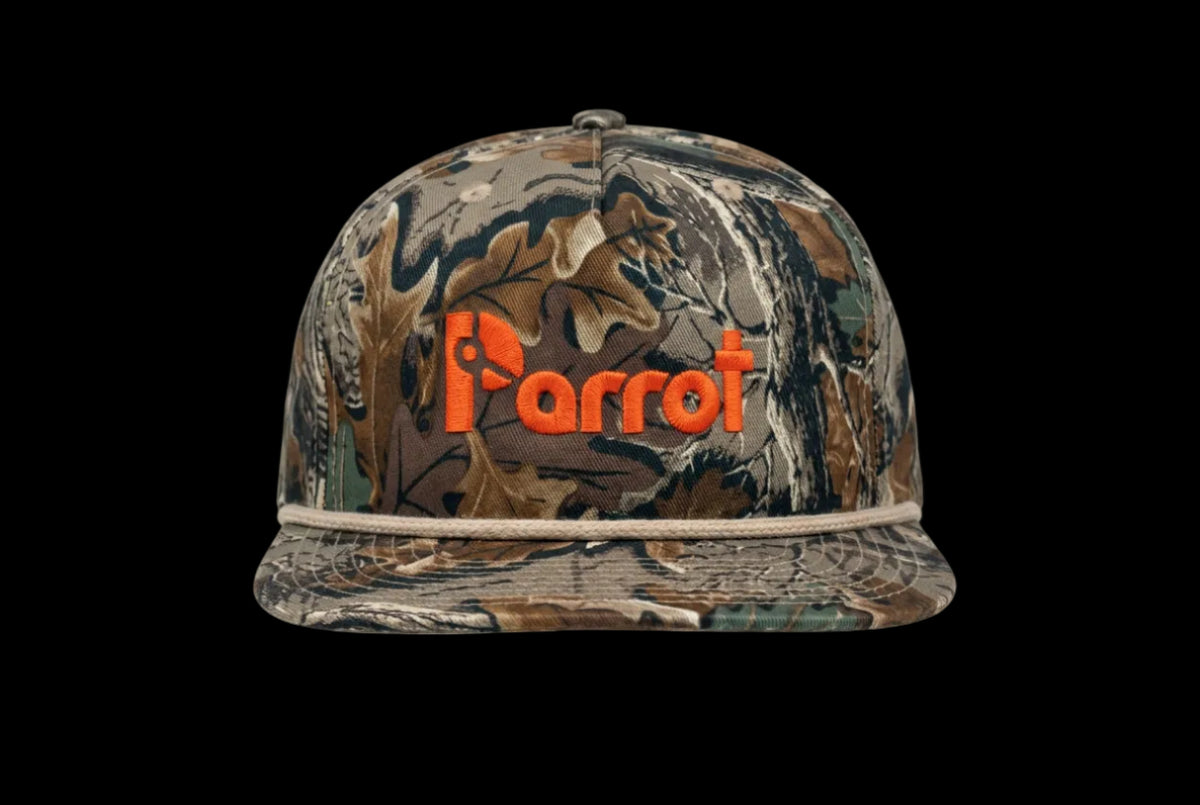Parrot Surf Shop 256 Core Stitch Hat Realtree Advantage w/ Khaki Rope - front