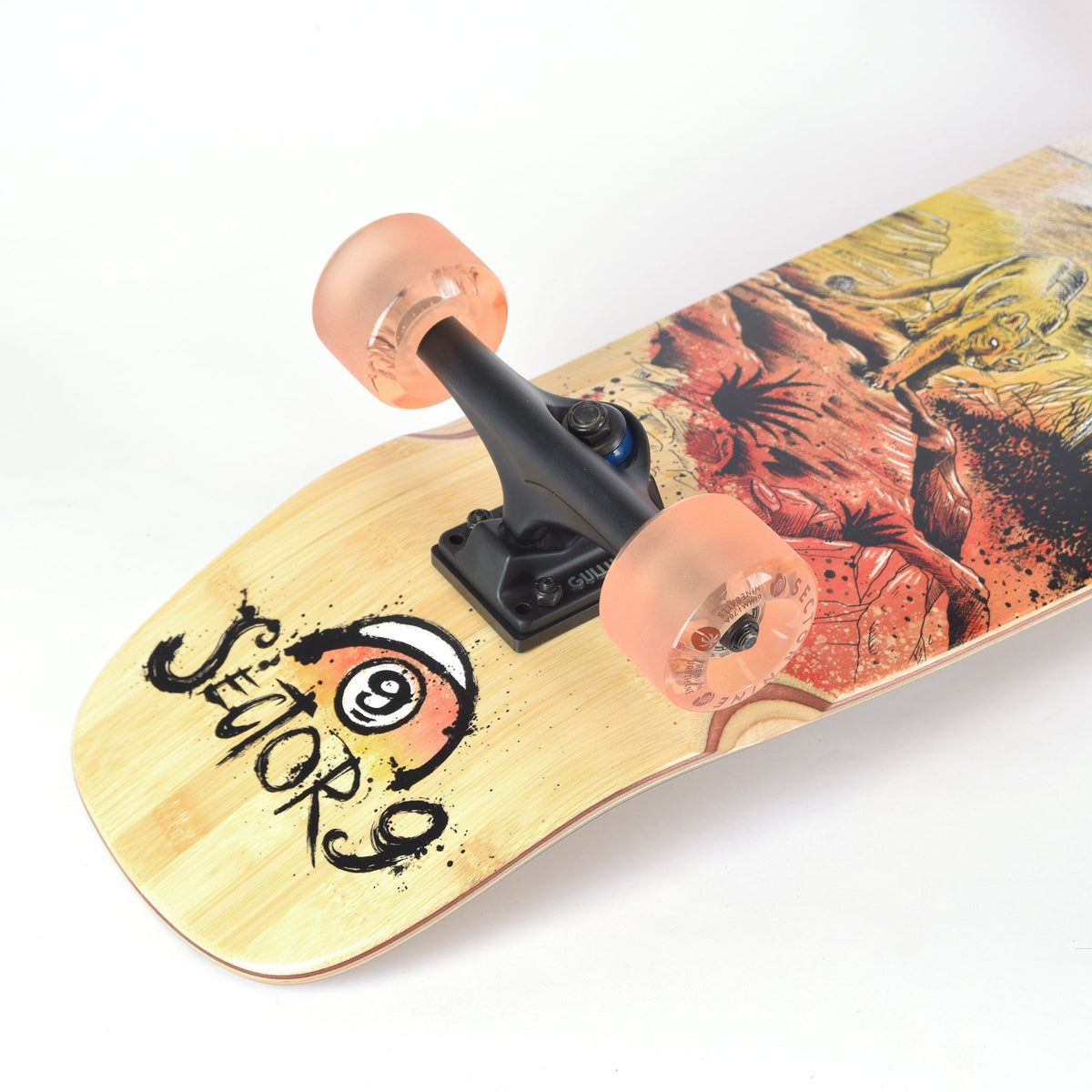 Sector 9 Bamboozler Patrol 31.5 inch complete skateboard bottom graphic
