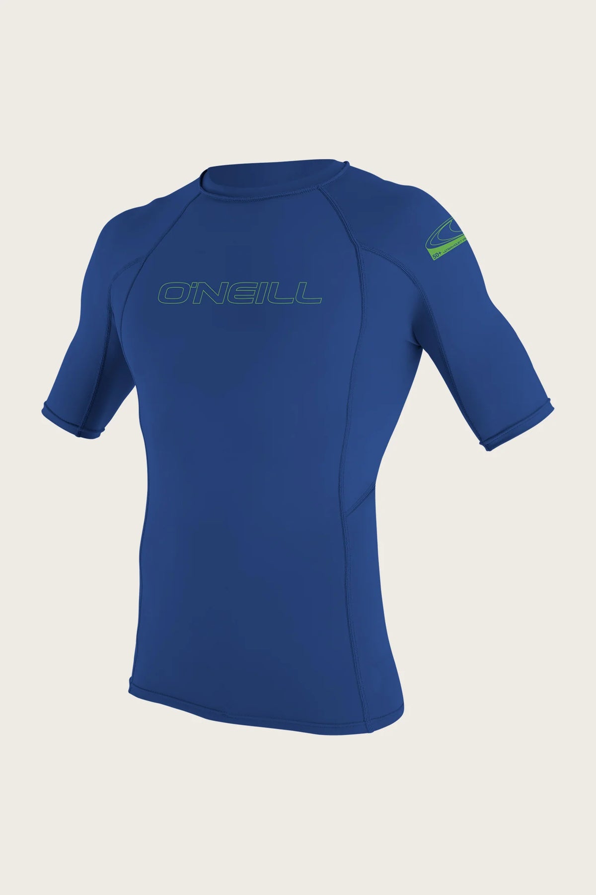 O’Neill Youth Basic Skins short sleeve rashguard blue UPF 50.