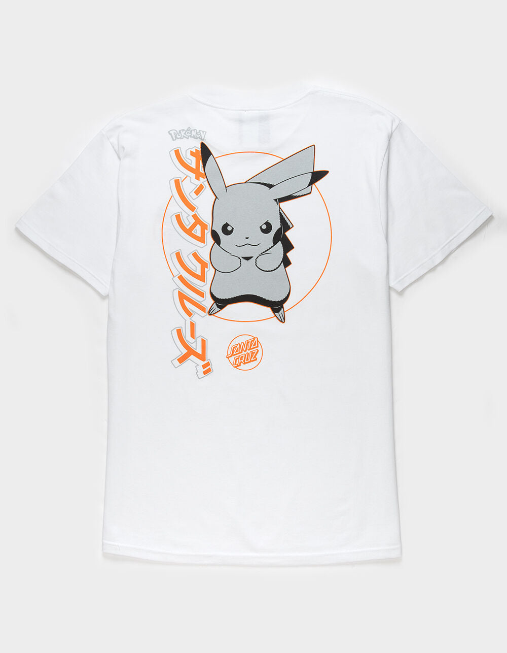 Santa Cruz x Pokémon Pikachu men’s graphic tee, black cotton short sleeve T-shirt