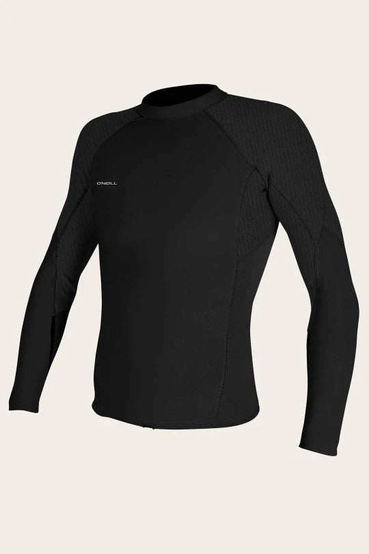 O'Neill Hyperfreak 1.5mm long sleeve wetsuit top, black men’s neoprene jacket size S