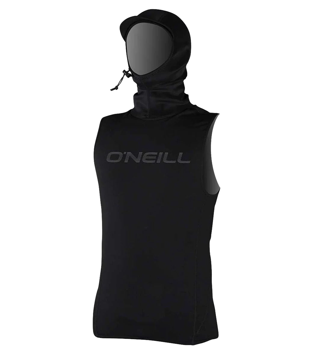 O'Neill 5023 Thermo X Vest with Hood, men’s black neoprene wetsuit top size S