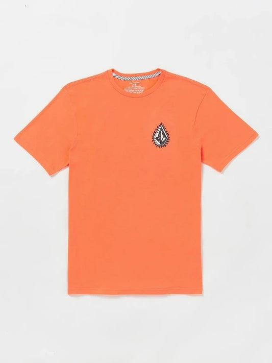Volcom Flamed tee in tobacco brown with organic cotton blend