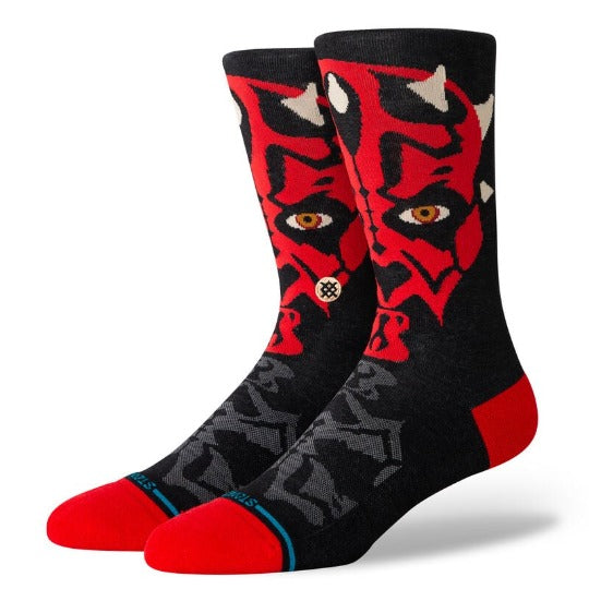 Stance Darth Maul crew socks in black with bold character design