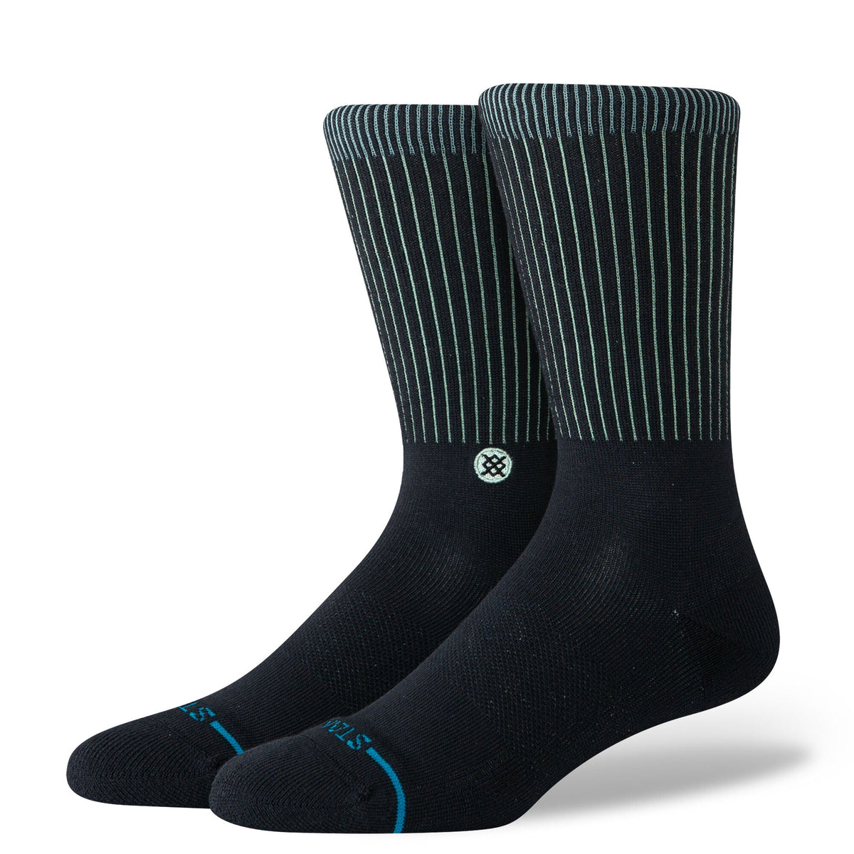 Stance Icon Pop Crew Sock – Capri Blue, Canvas, BKT