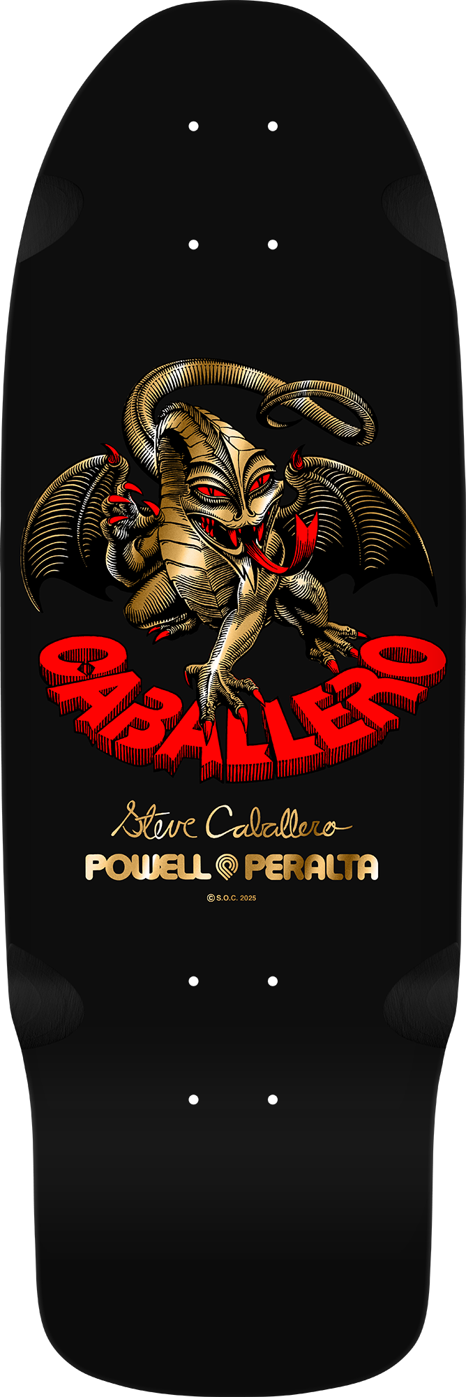 Powell Peralta Bones Brigade Caballero Series 16 skateboard deck black.