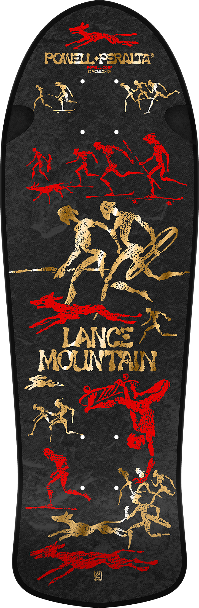 Powell Peralta Bones Brigade Mountain Series 16 skateboard deck black.