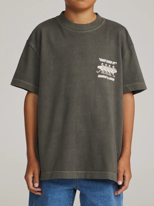 Boys Bones Box Fit Tee Lead Vintage Wash Katin