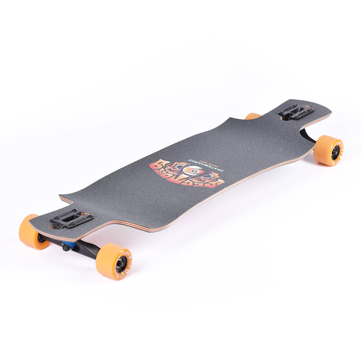 Sector 9 Coachella Catapult 38 inch complete skateboard top angle view
