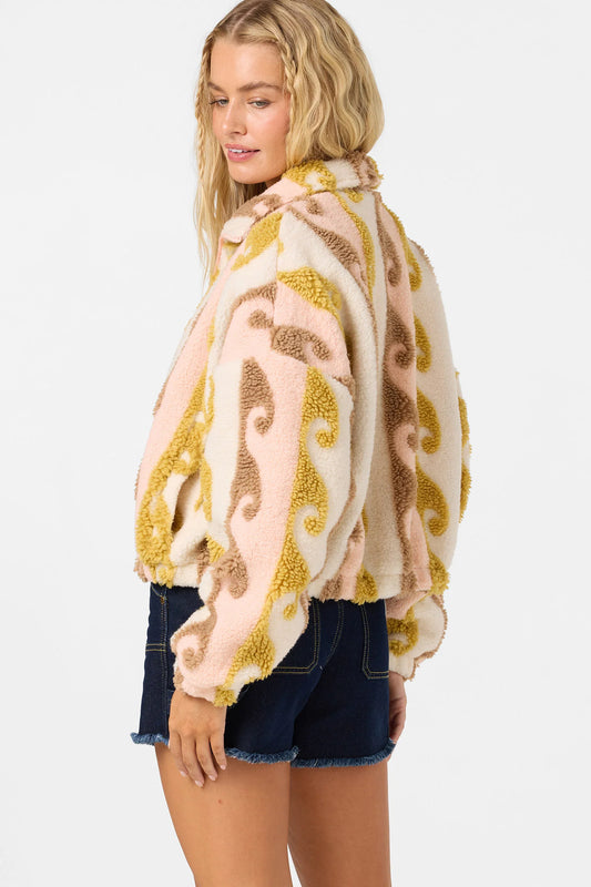 Cordin High Pile Jacket Back View Peach Light