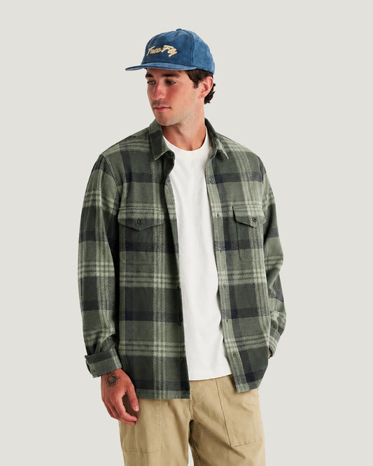 Free Fly Gallatin Overshirt - Dark Forest Plaid