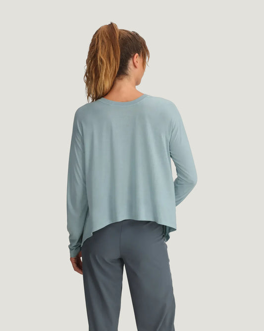 Women's Bamboo Lightweight Cropped Long Sleeve