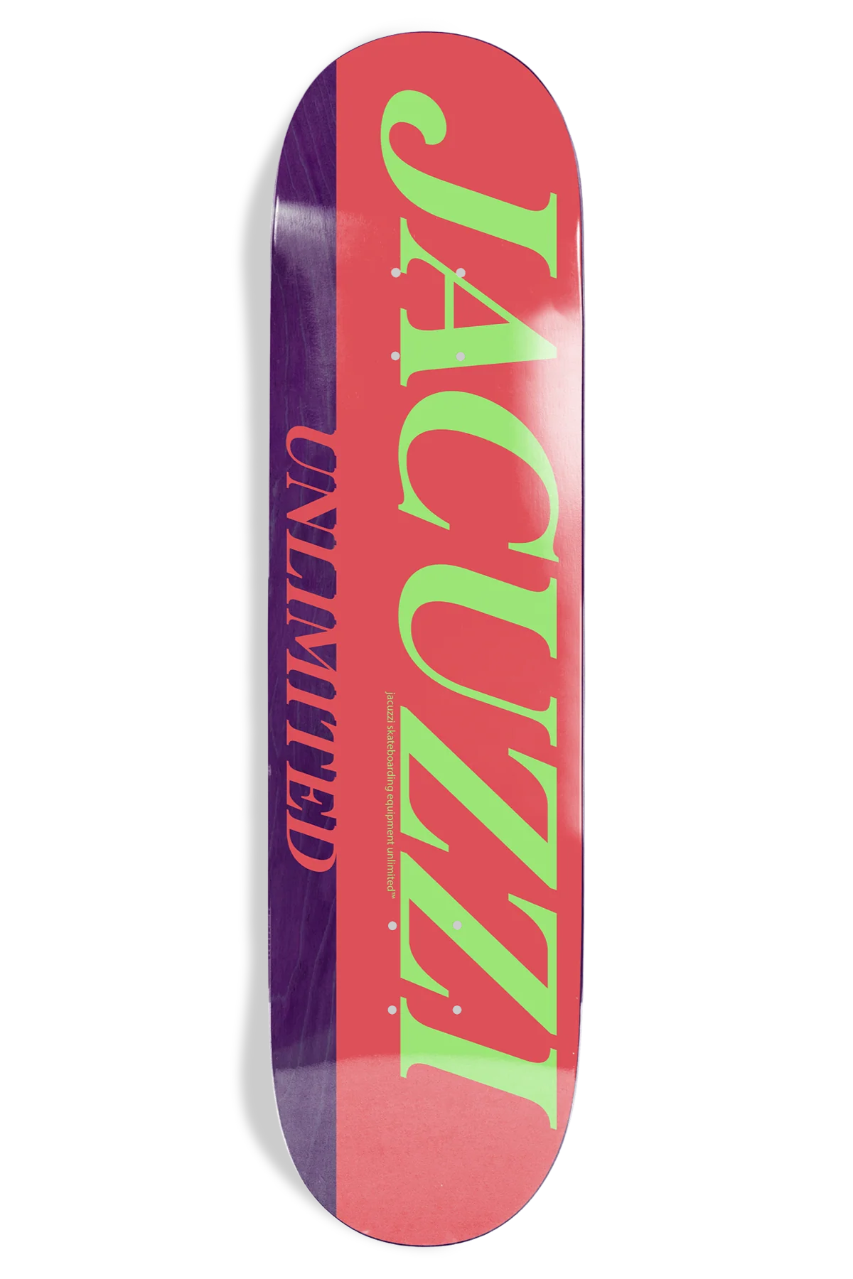 Jacuzzi Flavor 8.0 inch skateboard deck with 7 ply maple EX7 construction