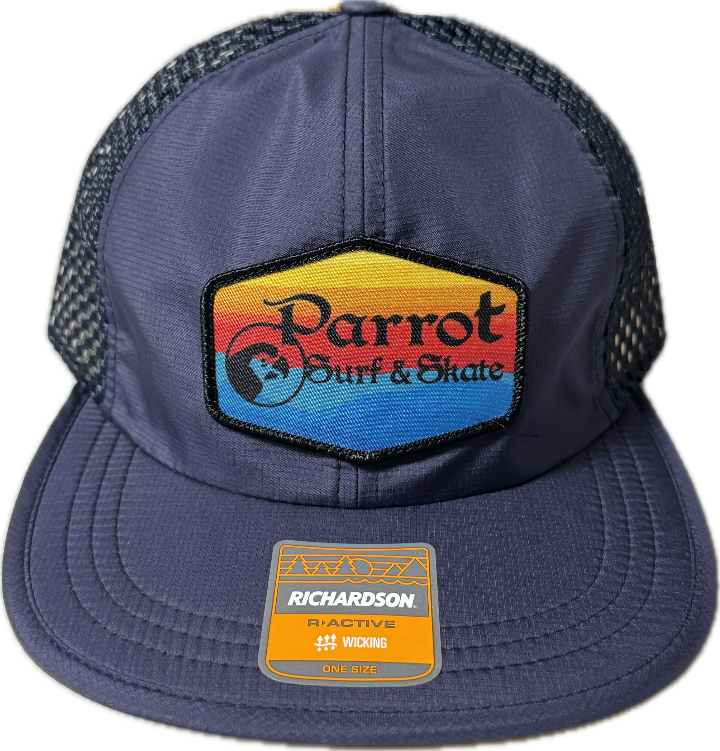 Parrot Surf Shop 935 Horizon hat navy ripstop nylon mesh snapback.