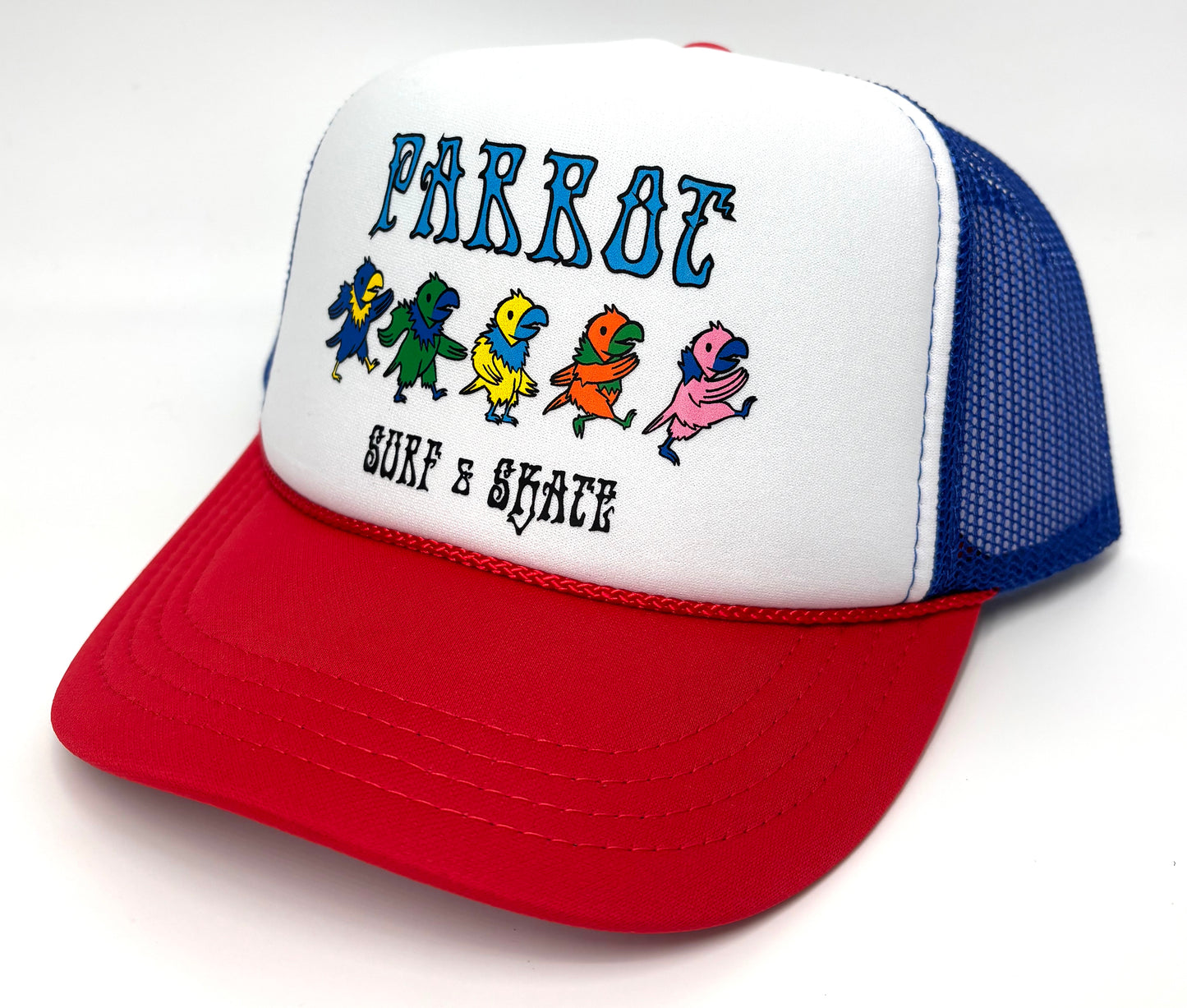 Parrot Surf Shop YOUTH Grateful Dancing Parrot Foam Trucker Hat – Coastal Snapback