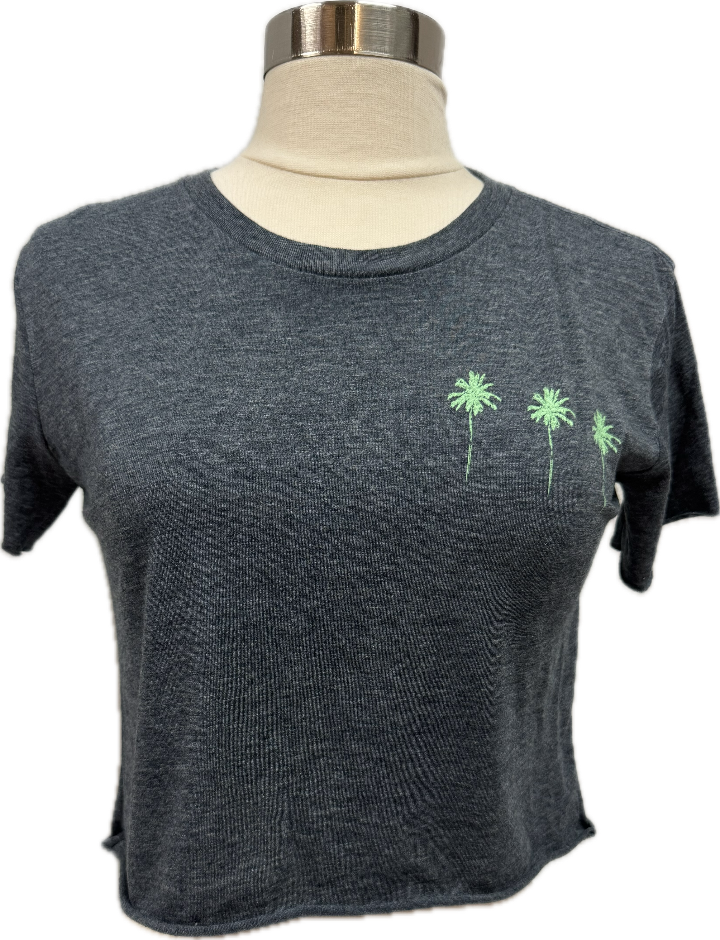 Camiseta corta con palmeras de neón de PSS