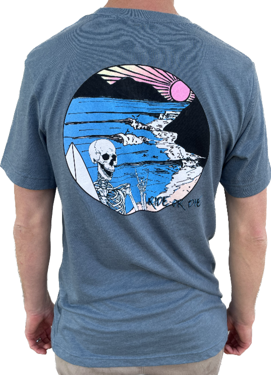 Parrot Surf Shop PSS Ride or Die Tee, htr slate