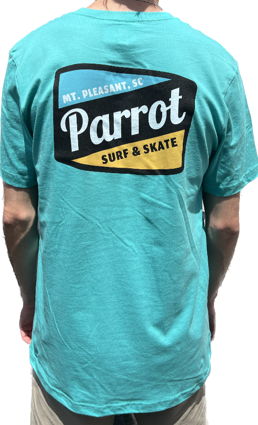 Parrot Surf & Skate PSS Work Tee, Teal