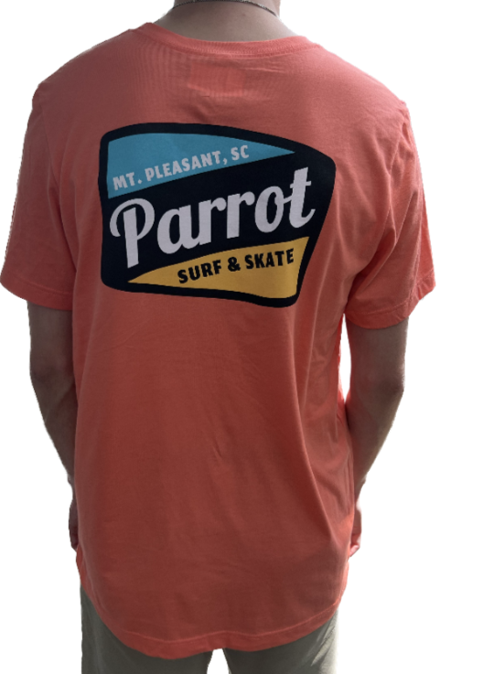 Parrot Surf & Skate PSS Work Tee, Coral