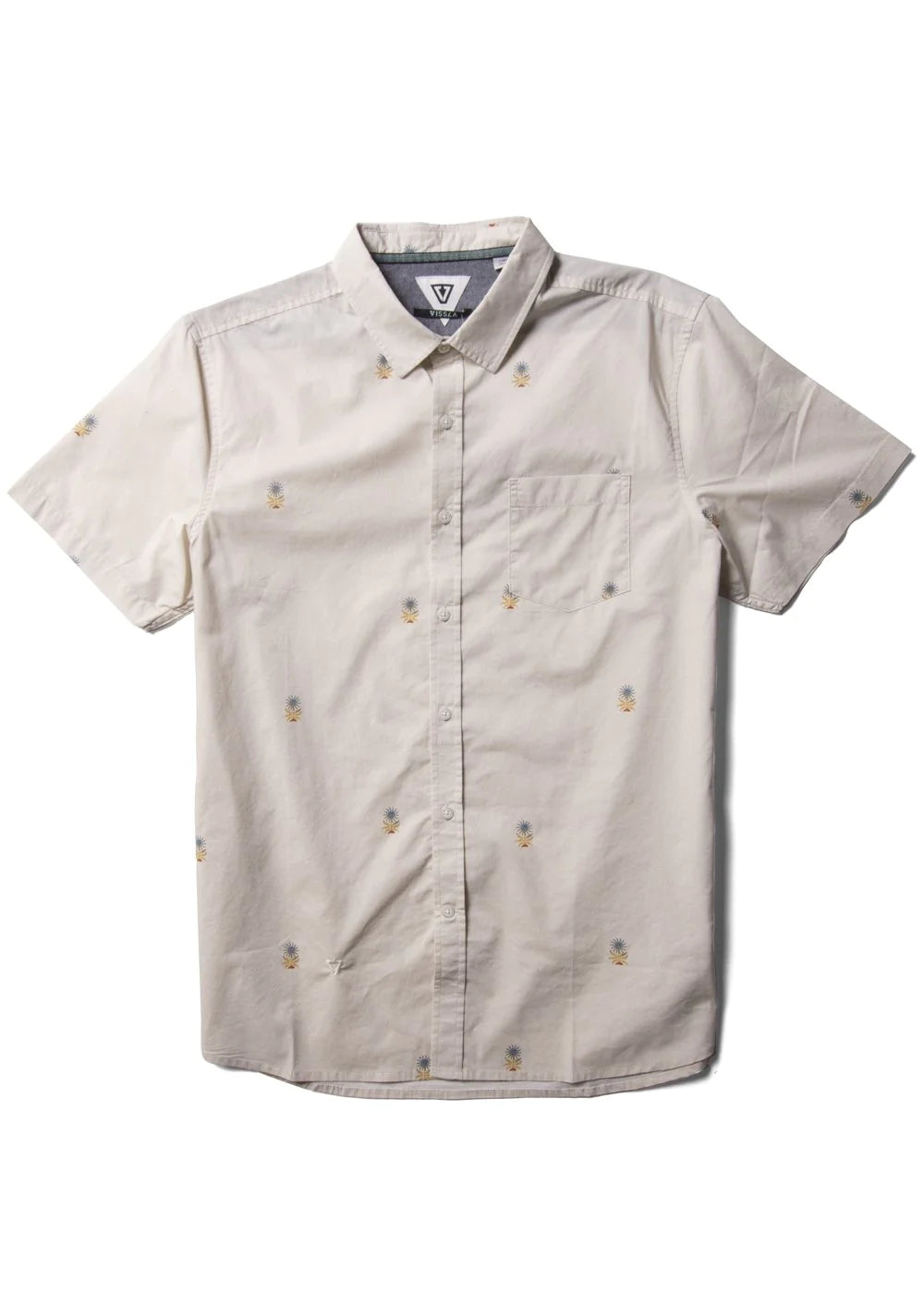 Vissla Fired Up Eco Woven shirt, beige organic cotton men’s button up size XXL