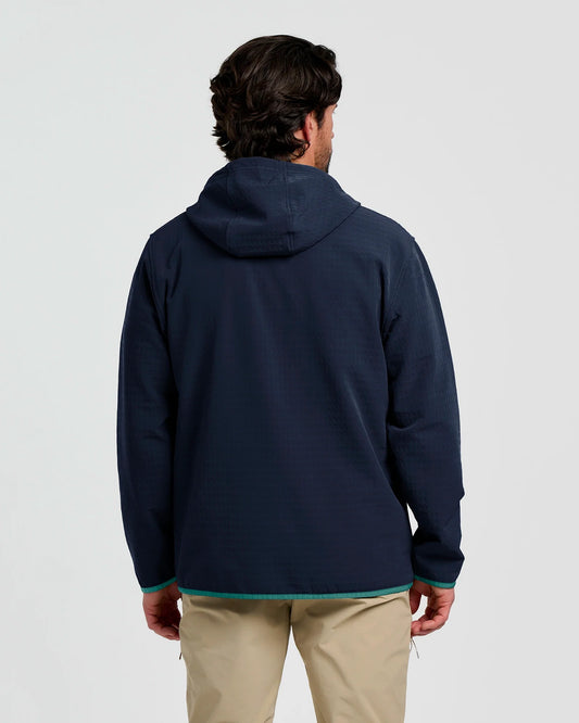 Free Fly Gridback Fleece Anorak Hoodie - Deep Navy
