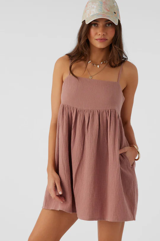 hadia crinkle double gauze mini dress HADIA CRINKLE DOUBLE GAUZE MINI DRESS