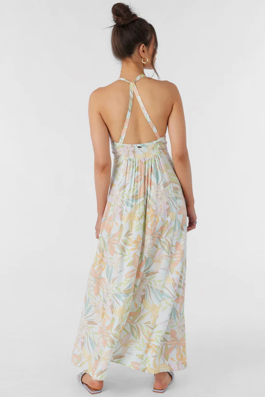 davina maxi dress Davina off-the-shoulder draped faille gown - cream