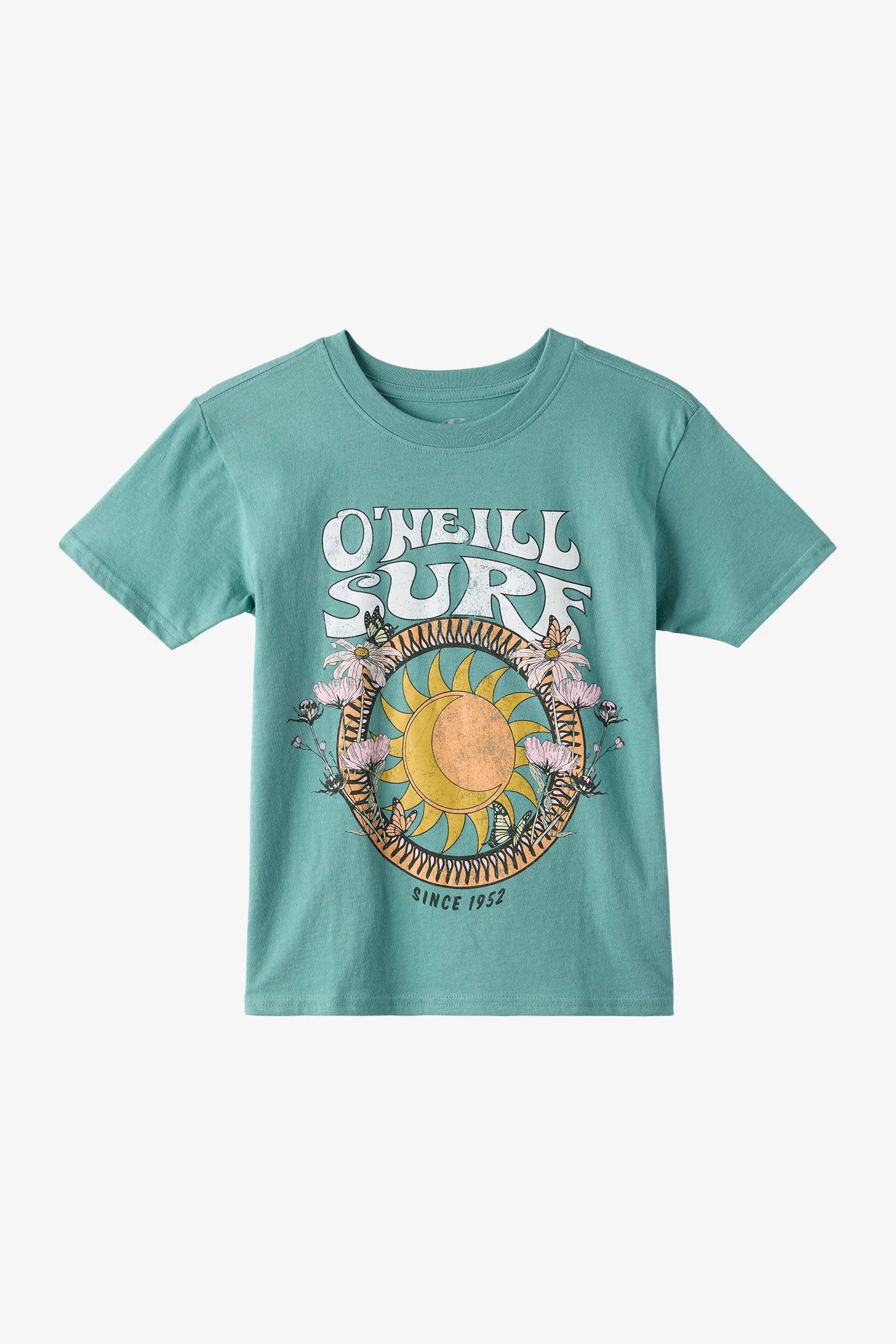 O’Neill Girls Daystar tee green cotton short sleeve shirt size small.