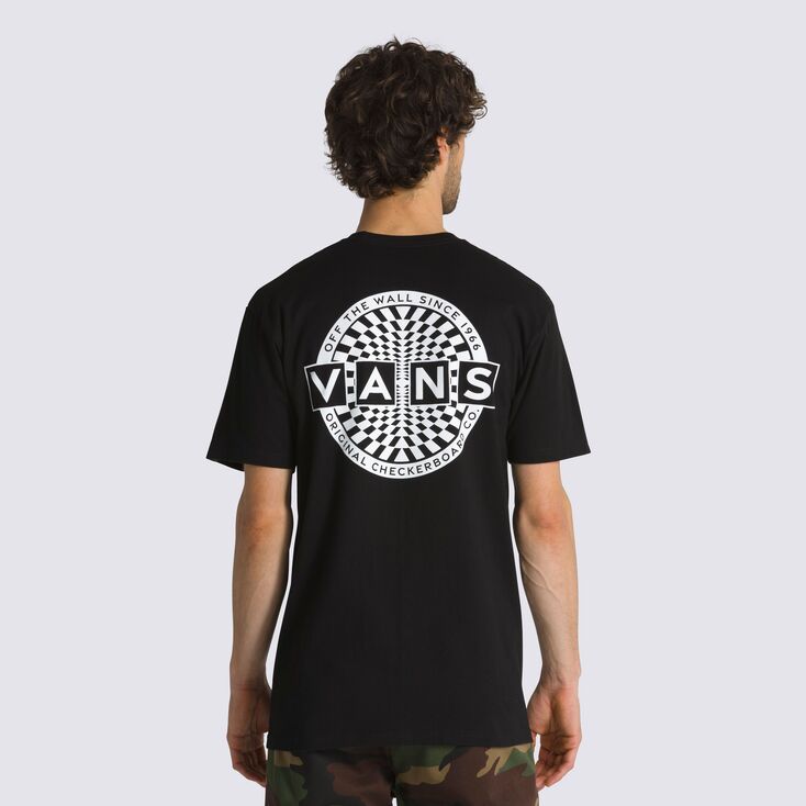 Camiseta de tablero de ajedrez deformado