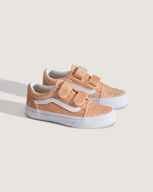 Vans Kids Old Skool V Glitter Apricot Glow