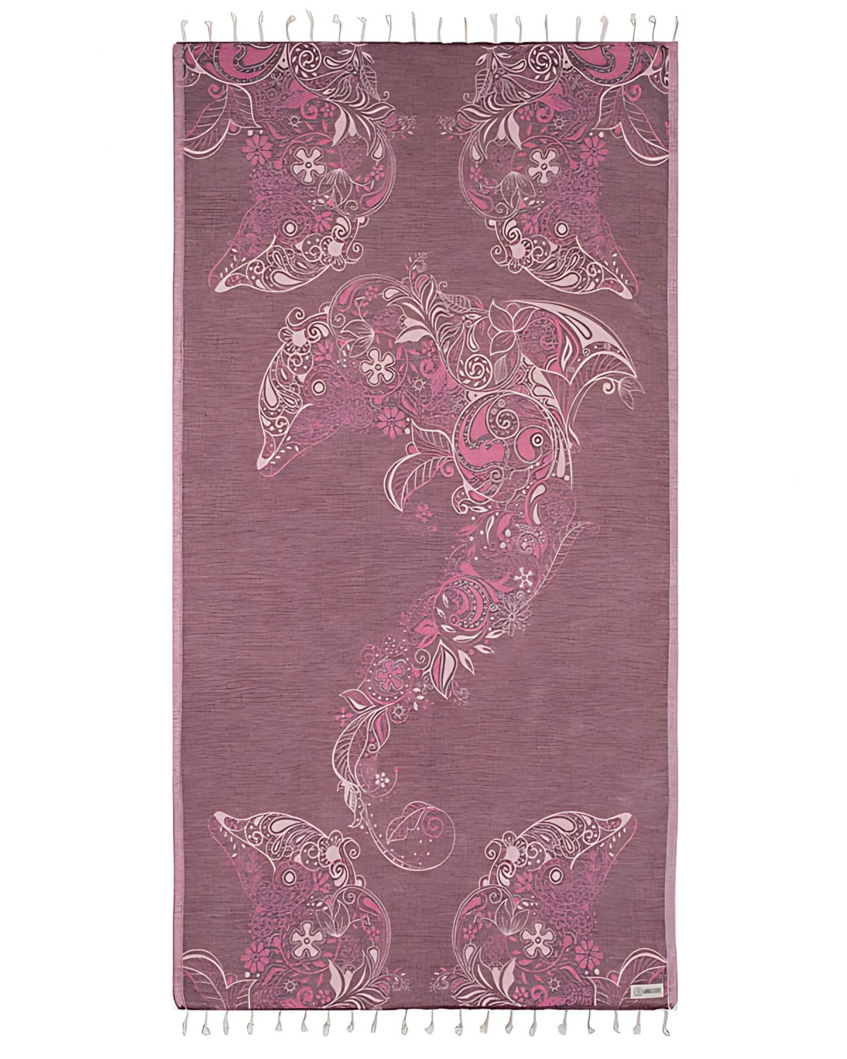Sand Cloud Floral Dolphins Towel - Fig