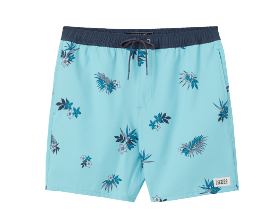 O’Neill Hermosa E Waist men’s boardshorts size S aqua elastic waist trunk