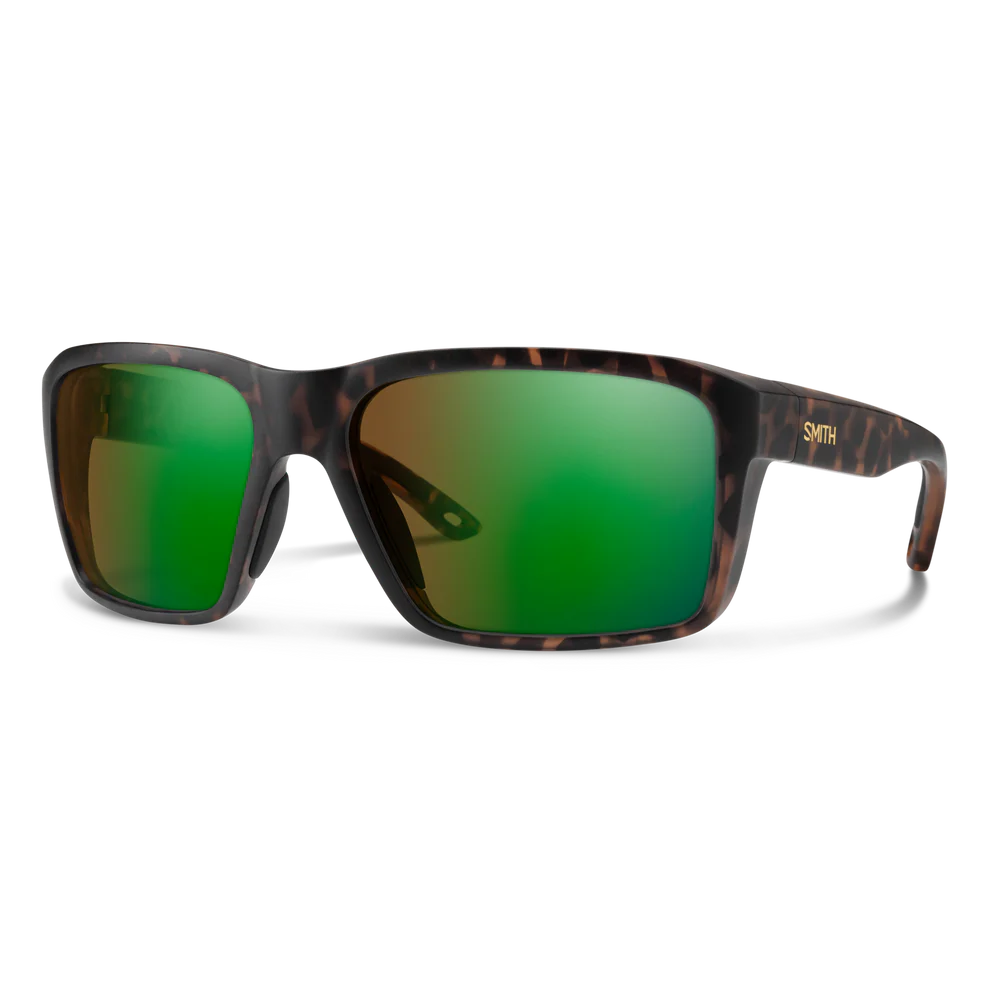 Backcast Chromapop Glass sunglasses in matte tortoise with brown green mirror Polarchromic lenses offered by Smith