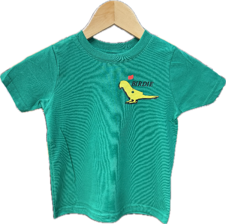 Parrot Surf Shop Birdie toddler tee green cotton t shirt size 3T.