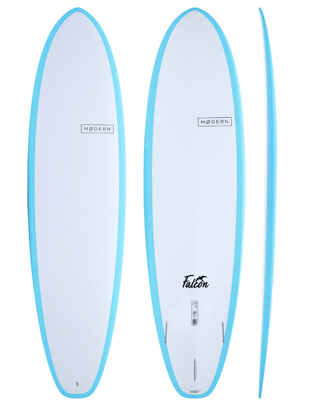 Modern Falcon TMRW Tech funboard surfboard, Blue
