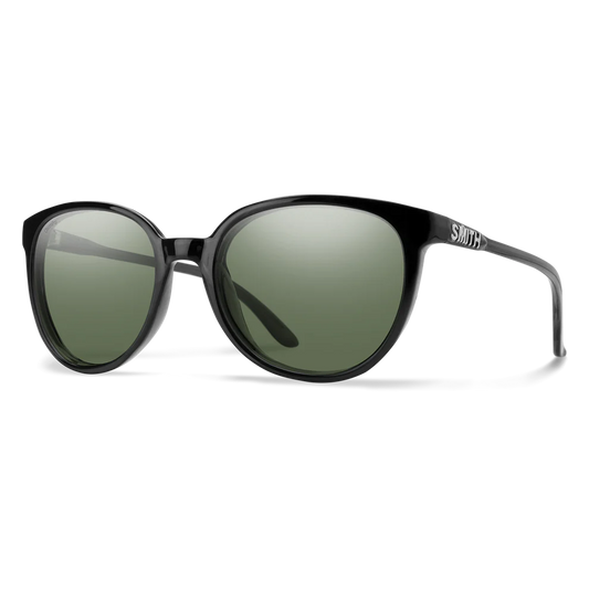 Cheetah Chromapop sunglasses in matte black with green polarized lenses offered by Smith
