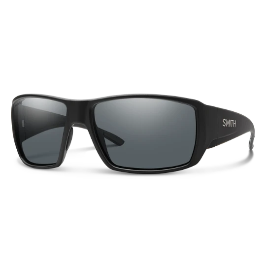 Smith Guides Choice Glass Chromapop sunglasses, matte black frame with green polarized lenses
