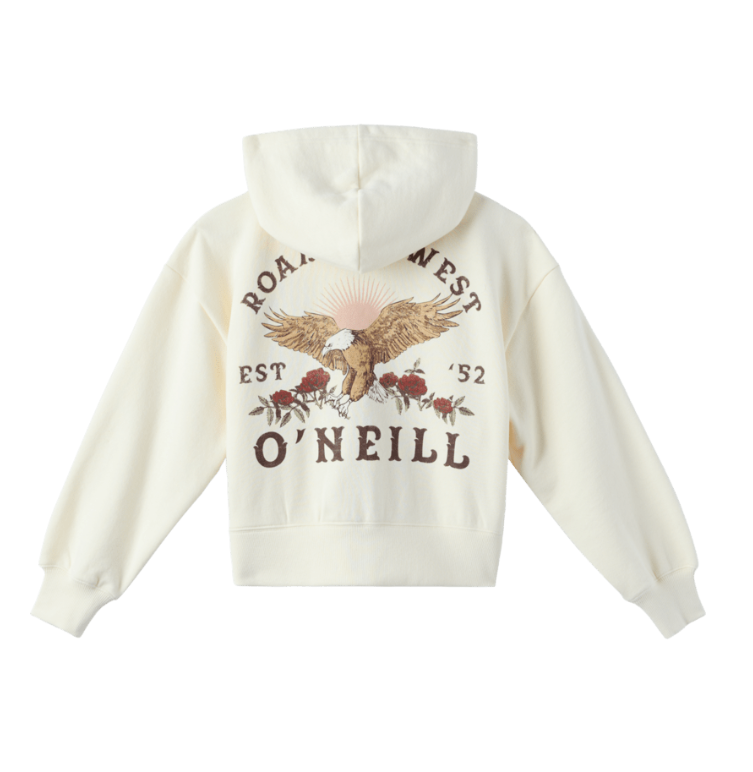O’Neill Girls Darcie zip hoodie white hooded sweatshirt small.