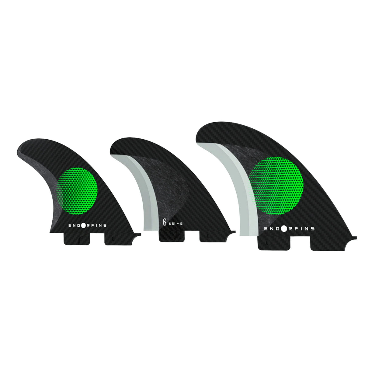 Endorfins KS1 Tri FCS2 surfboard fins black medium