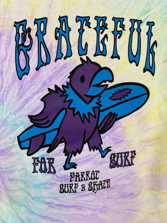 Parrot Surf Shop Grateful for Surf Youth Tie-Dye T-Shirt – Heavyweight Cotton