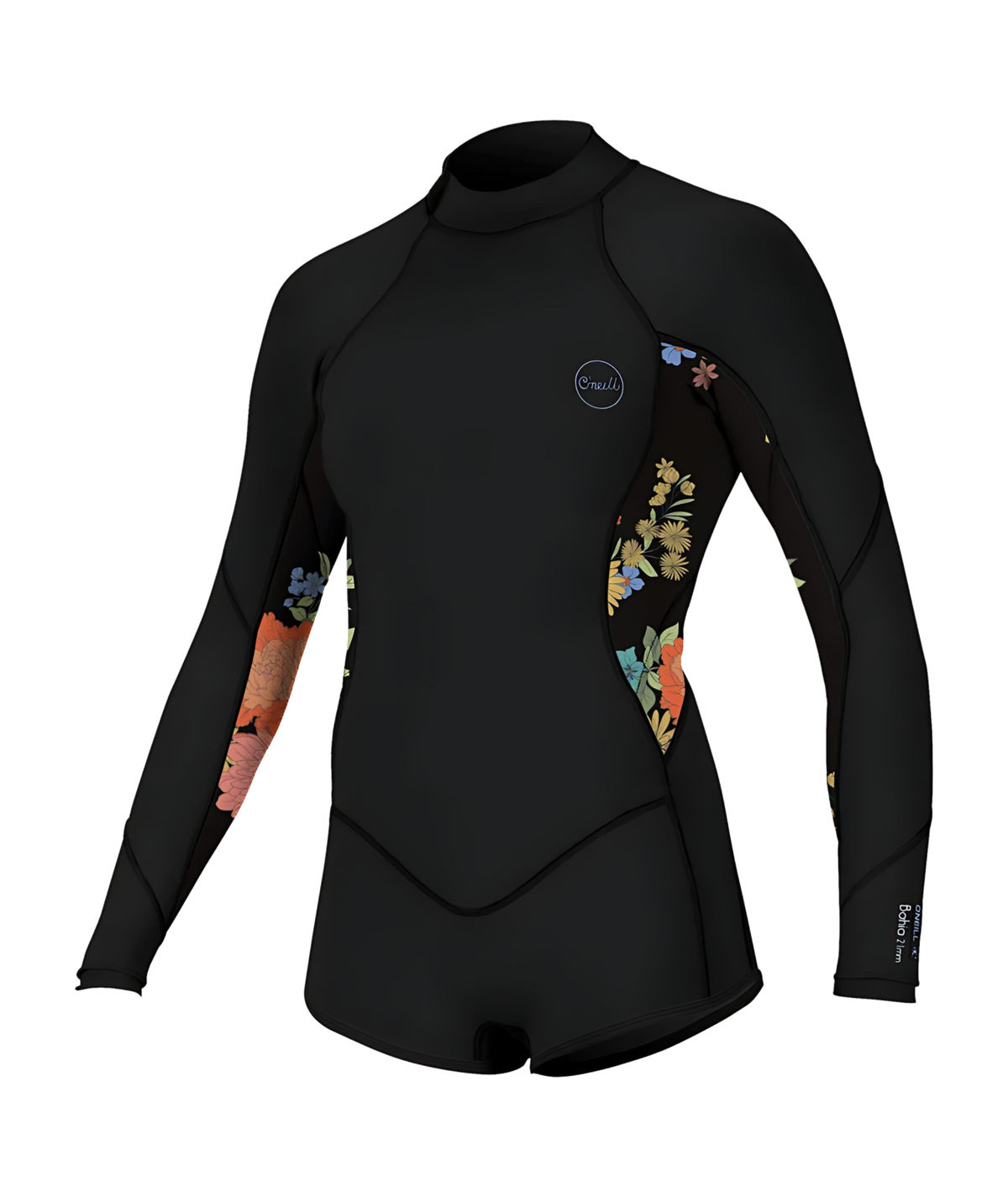 O'Neill Girls Bahia Back Zip Long Sleeve Springsuit, black