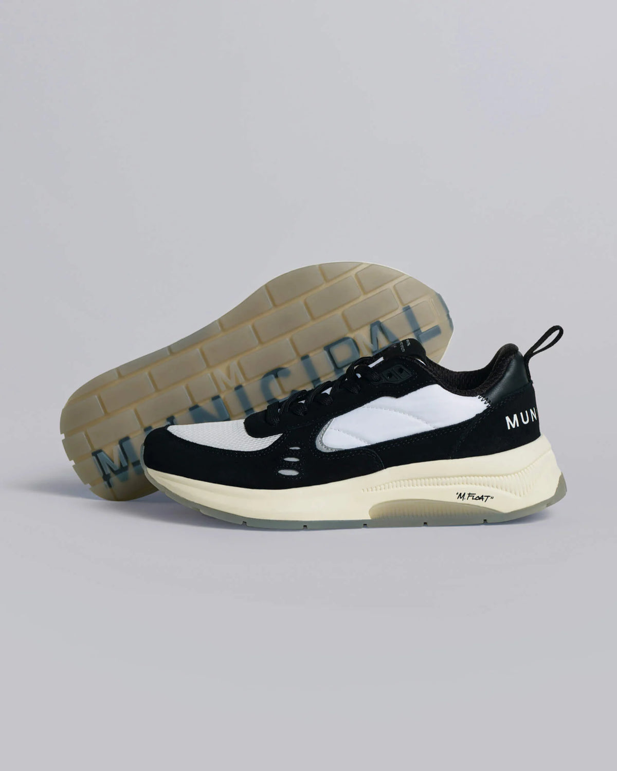 Municipal Origin women’s white black gum sneaker front view