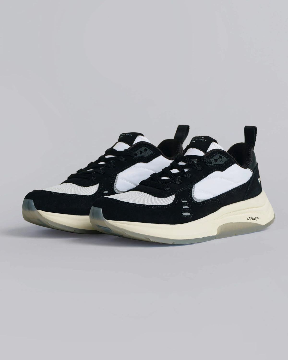Municipal Origin women’s white black natural suede sneaker