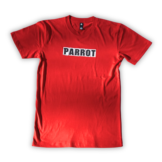 Parrot Bar Tee graphic T-shirt with Parrot Surf & Skate bar logo front print