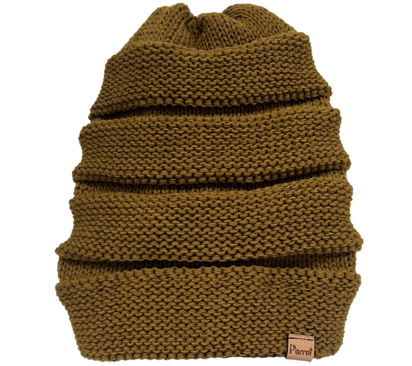 Parrot Surf Shop PSS 145 Scrunch Beanie brown knit cap